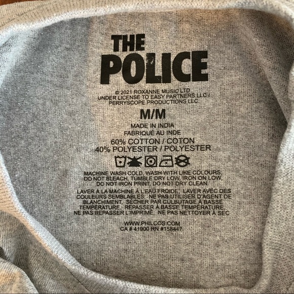 NWOT, The Police, Logo Rock Band T-shirt, size M - Picture 4 of 4